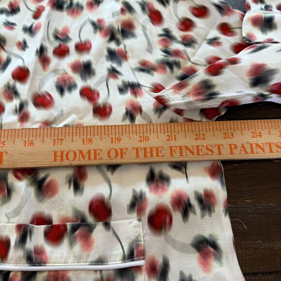 J. Crew Soft shine pajama pant set in blurry cherry print Size Large - Picture 5 of 10